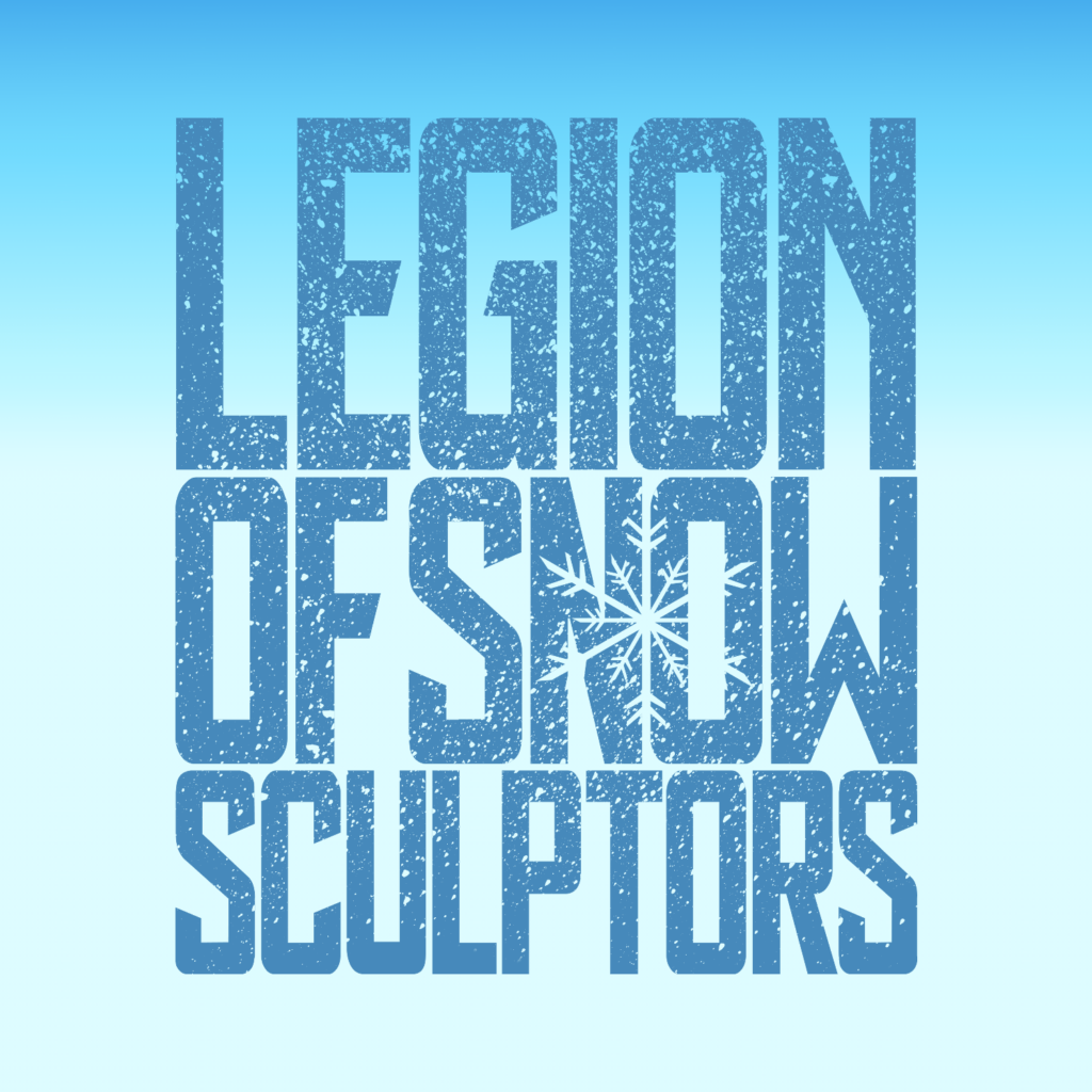 Legion of Snow Sculptors logo in blue with a snowflake